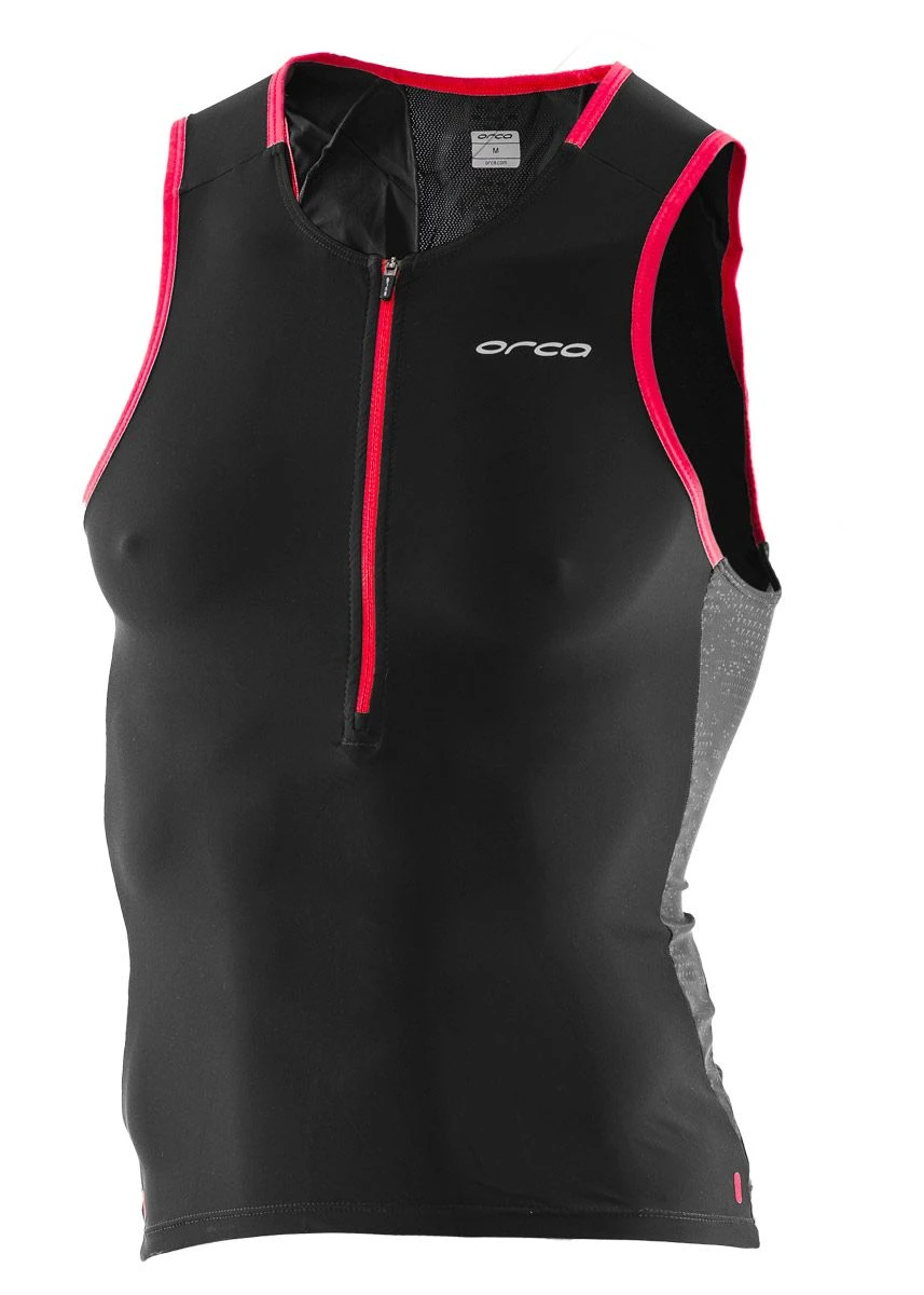 Orca Men's 226 Perform Tri Tank- Black/ Orange - Image 2